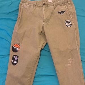 Slim fit vintage cargo style pants
